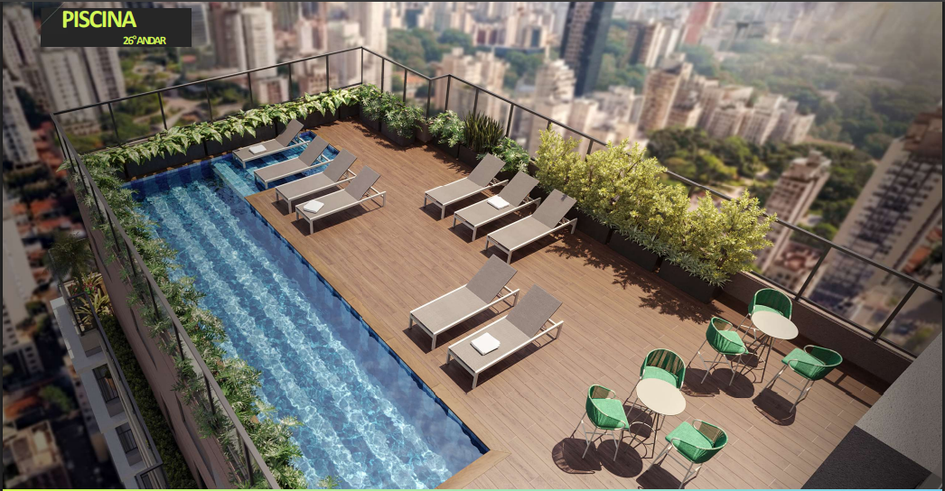 Piscina Rooftop 26º andar